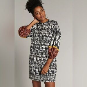 Anthropologie Sachin & Babi Caralisa Tunic Dress Size Small Black/White/Orange